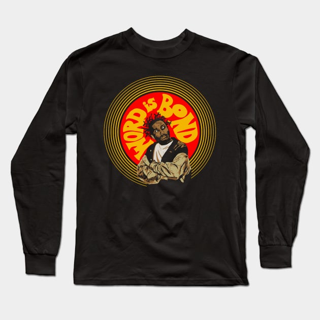 Word is Bond Ol Dirty Bastard ODB Long Sleeve T-Shirt by GIANTSTEPDESIGN